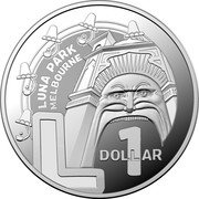 Australia 1 Dollar Letter L 2022  Proof - 26 Coin Set LUNA PARK MELBOURNE L 1 DOLLAR coin reverse Australia 1 Dollar Letter L 2022  Proof - 26 Coin Set LUNA PARK MELBOURNE L 1 DOLLAR coin reverse