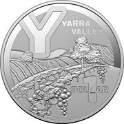 Australia 1 Dollar Letter Y 2022  Proof - 26 Coin Set Y YARRA VALLEY 1 DOLLAR coin reverse