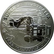 Australia 1 Dollar (Super Pit Australia) SUPER PIT AUSTRALIA P 2022 1OZ 9999 SILVER coin reverse Australia 1 Dollar (Super Pit Australia) SUPER PIT AUSTRALIA P 2022 1OZ 9999 SILVER coin reverse