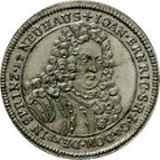Austria 1 Ducat Trial Strike. Johann Ehrenreich 1717  IOAN ERNRIC S R I C & DOM DE ET IN SPRINZ ET NEUHAUS coin obverse Austria 1 Ducat Trial Strike. Johann Ehrenreich 1717  IOAN ERNRIC S R I C & DOM DE ET IN SPRINZ ET NEUHAUS coin obverse