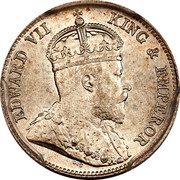 Malaysia 10 Cents Edward VII Straits Settlements 1903 KM# 21 EDWARD VII KING & EMPEROR coin obverse Malaysia 10 Cents Edward VII Straits Settlements 1903 KM# 21 EDWARD VII KING & EMPEROR coin obverse