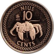 Niue 10 Cents Coconut Crab 2010 KM# 194 NIUE 10 CENTS coin reverse Niue 10 Cents Coconut Crab 2010 KM# 194 NIUE 10 CENTS coin reverse