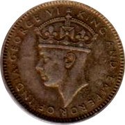 Malaysia 10 Cents George VI Malaya 1943 KM# 4a GEORGE VI KING AND EMPEROR OF INDIA coin obverse Malaysia 10 Cents George VI Malaya 1943 KM# 4a GEORGE VI KING AND EMPEROR OF INDIA coin obverse