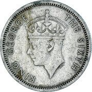 Malaysia 10 Cents George VI Malaya 1949 KM# 8 KING GEORGE THE SIXTH PM coin obverse Malaysia 10 Cents George VI Malaya 1949 KM# 8 KING GEORGE THE SIXTH PM coin obverse