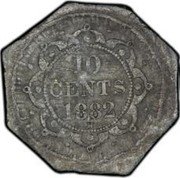Canada 10 Cents (Victoria Reverse Trial) 10 CENTS 1882 coin obverse Canada 10 Cents (Victoria Reverse Trial) 10 CENTS 1882 coin obverse