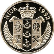 Niue 10 Dollars Wernher von Braun 1992 Proof KM# 86 NIUE 1992 coin obverse Niue 10 Dollars Wernher von Braun 1992 Proof KM# 86 NIUE 1992 coin obverse