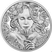 Austria 10 Euro ((Flower language - marigolds - Silver)) REPUBLIK ÖSTERREICH 10 EURO 2022 coin obverse Austria 10 Euro ((Flower language - marigolds - Silver)) REPUBLIK ÖSTERREICH 10 EURO 2022 coin obverse