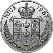 Niue 100 Dollars Seoul 1988 - Boris Becker 1987 Proof KM# 3 NIUE 1987 coin obverse Niue 100 Dollars Seoul 1988 - Boris Becker 1987 Proof KM# 3 NIUE 1987 coin obverse