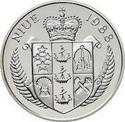 Niue 100 Dollars Steffi Graf With Cup 1988 KM# 77 NIUE 1988 coin obverse Niue 100 Dollars Steffi Graf With Cup 1988 KM# 77 NIUE 1988 coin obverse