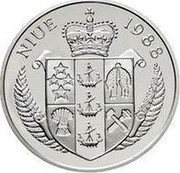 Niue 100 Dollars Franz Beckenbauer 1988 Proof KM# 21 NIUE 1988 coin obverse Niue 100 Dollars Franz Beckenbauer 1988 Proof KM# 21 NIUE 1988 coin obverse