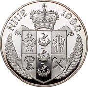 Niue 100 Dollars 1990 FIFA World Cup in Italy 1990 Proof KM# 73 NIUE 1990 coin obverse Niue 100 Dollars 1990 FIFA World Cup in Italy 1990 Proof KM# 73 NIUE 1990 coin obverse