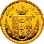 Niue 100 Dollars Princess of Wales 1997 Proof KM# 100 NIUE 1997 coin obverse Niue 100 Dollars Princess of Wales 1997 Proof KM# 100 NIUE 1997 coin obverse