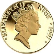 Niue 100 Dollars Statue of Liberty 1997 Proof KM# 84 ELIZABETH II NIUE 1997 RDM coin obverse