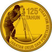 Malaysia 100 Ringgit (125 Anniversary of Jabatan Ukur Dan Pemetaan) 125 TAHUN JABATAN UKUR DAN PEMETAAN MALAYSIA coin reverse Malaysia 100 Ringgit (125 Anniversary of Jabatan Ukur Dan Pemetaan) 125 TAHUN JABATAN UKUR DAN PEMETAAN MALAYSIA coin reverse