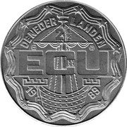 Netherlands 2-1/2 ECU Constantijn and Christiaan Huygens 1989 M Prooflike X# 16a DE NEDER LANDEN 2-1/2 1989 coin obverse Netherlands 2-1/2 ECU Constantijn and Christiaan Huygens 1989 M Prooflike X# 16a DE NEDER LANDEN 2-1/2 1989 coin obverse