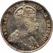 Malaysia 20 Cents Edward VII Straits Settlements 1910 B KM# 22a EDWARD VII KING & EMPEROR coin obverse Malaysia 20 Cents Edward VII Straits Settlements 1910 B KM# 22a EDWARD VII KING & EMPEROR coin obverse