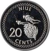 Niue 20 Cents Scuba Divers 2010 KM# 195 NIUE 20 CENTS coin reverse Niue 20 Cents Scuba Divers 2010 KM# 195 NIUE 20 CENTS coin reverse