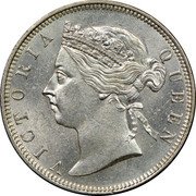 Malaysia 20 Cents (Victoria) KM# 12 VICTORIA QUEEN coin obverse Malaysia 20 Cents (Victoria) KM# 12 VICTORIA QUEEN coin obverse