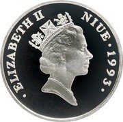 Niue 20 Dollars 40th Anniversary of Coronation 1993 Proof KM# 57 ELIZABETH II NIUE 1993 RDM coin obverse Niue 20 Dollars 40th Anniversary of Coronation 1993 Proof KM# 57 ELIZABETH II NIUE 1993 RDM coin obverse
