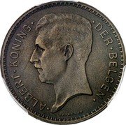Belgium 20 Francs (Albert I Dutch text - Pattern) ALBER KONING DER BELGEN G.DEVREESE coin obverse Belgium 20 Francs (Albert I Dutch text - Pattern) ALBER KONING DER BELGEN G.DEVREESE coin obverse