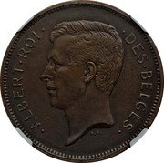 Belgium 20 Francs Albert I French legend Pattern 1931  Position A Coin alignment KM# Pn317 ALBERT ROI DES BELGES A.B. coin obverse Belgium 20 Francs Albert I French legend Pattern 1931  Position A Coin alignment KM# Pn317 ALBERT ROI DES BELGES A.B. coin obverse
