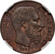 Belgium 20 Francs (Leopold II Pattern) LEOPOLD II ROI DES BELGES L W 1867 coin obverse Belgium 20 Francs (Leopold II Pattern) LEOPOLD II ROI DES BELGES L W 1867 coin obverse