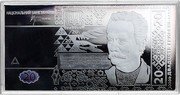 Ukraine 20 Hryven (Banknote Designed in 2003) НАЦІОНАЛЬНИЙ БАНК УКРАЇНИ ГОЛОВА 20 ЗЕМЛЕ, МОЯ ВСЕПЛОДЮЩАЯ МАТИ! СИЛИ, ЩО В ТВОЇЙ ЖИВЕ ГЛИБИНІ, КРАПЛЮ, ЩОБ В БОЮ СИЛЬНІШЕ СТОЯТИ, ДАЙ І МЕНІ! ІВАН ФРАНКО 20 20 ДВАДЦЯТЬ ГРИВЕНЬ coin obverse Ukraine 20 Hryven (Banknote Designed in 2003) НАЦІОНАЛЬНИЙ БАНК УКРАЇНИ ГОЛОВА 20 ЗЕМЛЕ, МОЯ ВСЕПЛОДЮЩАЯ МАТИ! СИЛИ, ЩО В ТВОЇЙ ЖИВЕ ГЛИБИНІ, КРАПЛЮ, ЩОБ В БОЮ СИЛЬНІШЕ СТОЯТИ, ДАЙ І МЕНІ! ІВАН ФРАНКО 20 20 ДВАДЦЯТЬ ГРИВЕНЬ coin obverse