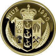 Niue 200 Dollars U.S. general Dwight D Eisenhower 1990 Proof KM# 45 NIUE 1990 coin obverse Niue 200 Dollars U.S. general Dwight D Eisenhower 1990 Proof KM# 45 NIUE 1990 coin obverse