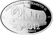 Niue 2012 Cents 100th Anniversary - Sinking of Titanic 2012 Proof KM# 786 2012 2012 CENTS ELIZABETH II NIUE ISLAND coin obverse Niue 2012 Cents 100th Anniversary - Sinking of Titanic 2012 Proof KM# 786 2012 2012 CENTS ELIZABETH II NIUE ISLAND coin obverse