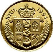 Niue 25 Dollars Death of John F. Kennedy 1994 Proof KM# 79 NIUE 1994 coin obverse Niue 25 Dollars Death of John F. Kennedy 1994 Proof KM# 79 NIUE 1994 coin obverse
