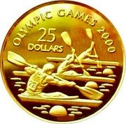 Niue 25 Dollars Summer Olympics. Sydney. Kayaking 1998 Proof KM# 259 OLYMPIC GAMES 2000 25 DOLLARS coin reverse Niue 25 Dollars Summer Olympics. Sydney. Kayaking 1998 Proof KM# 259 OLYMPIC GAMES 2000 25 DOLLARS coin reverse