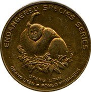 Malaysia 25 Sen Orangutan 2003 KM# 79 ENDANGERED SPECIES SERIES ORANG UTAN PONGO PYGMAEUS coin reverse Malaysia 25 Sen Orangutan 2003 KM# 79 ENDANGERED SPECIES SERIES ORANG UTAN PONGO PYGMAEUS coin reverse
