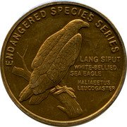Malaysia 25 Sen White-Bellied Sea Eagle 2005 KM# 92 ENDANGERED SPECIES SERIES HALIAEETUS LANG SIPUT LEUCOGASTER SEA EAGLE WHITE BELLIED coin reverse Malaysia 25 Sen White-Bellied Sea Eagle 2005 KM# 92 ENDANGERED SPECIES SERIES HALIAEETUS LANG SIPUT LEUCOGASTER SEA EAGLE WHITE BELLIED coin reverse