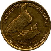 Malaysia 25 Sen Nicobar Pigeon 2005 KM# 95 COLAENAS NICOBARICA ENDANGERED SPECIES SERIES MERPATI EMAS NICOBAR PIGEON coin reverse Malaysia 25 Sen Nicobar Pigeon 2005 KM# 95 COLAENAS NICOBARICA ENDANGERED SPECIES SERIES MERPATI EMAS NICOBAR PIGEON coin reverse