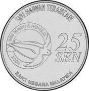 Malaysia 25 Sen Dugong 2006 KM# 105 SIRI HAIWAN TERANCAM SIRI MARIN & REPTILIA 2006 25 SEN BANK NEGARA MALAYSIA coin obverse Malaysia 25 Sen Dugong 2006 KM# 105 SIRI HAIWAN TERANCAM SIRI MARIN & REPTILIA 2006 25 SEN BANK NEGARA MALAYSIA coin obverse