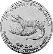 Malaysia 25 Sen Siamese Crocodile 2006 KM# 109 ENDANGERED SPECIES SERIES BUAYA SIAM SIAMESE CROCODILE CROCODYLUS SIAMESIS coin reverse Malaysia 25 Sen Siamese Crocodile 2006 KM# 109 ENDANGERED SPECIES SERIES BUAYA SIAM SIAMESE CROCODILE CROCODYLUS SIAMESIS coin reverse