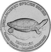 Malaysia 25 Sen Painted Terrapin Turtle 2006 KM# 112 ENDANGERED SPECIES SERIES TUNTUNG LAUT PAINTED TERRAPIN CALLAGUR BORNEOENSIS coin reverse Malaysia 25 Sen Painted Terrapin Turtle 2006 KM# 112 ENDANGERED SPECIES SERIES TUNTUNG LAUT PAINTED TERRAPIN CALLAGUR BORNEOENSIS coin reverse