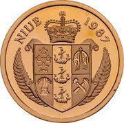 Niue 250 Dollars Steffi Graf 1987 Proof KM# 10 NIUE 1987 coin obverse Niue 250 Dollars Steffi Graf 1987 Proof KM# 10 NIUE 1987 coin obverse