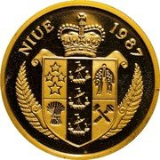 Niue 250 Dollars Boris Becker 1987 Proof KM# 9 NIUE 1987 coin obverse Niue 250 Dollars Boris Becker 1987 Proof KM# 9 NIUE 1987 coin obverse