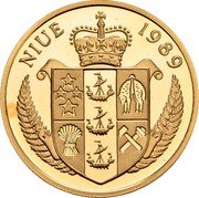 Niue 250 Dollars Davis cup 1989 Proof KM# 26 NIUE 1989 coin obverse Niue 250 Dollars Davis cup 1989 Proof KM# 26 NIUE 1989 coin obverse
