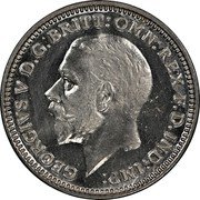 UK Three Pence Georg V 1925 KM# PnA122 GEORGIVS V D G BRITT OMN REX F D IND IMP coin obverse
