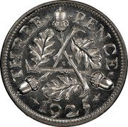 UK Three Pence Georg V 1925 KM# PnA122 THREE PENCE 1925 coin reverse