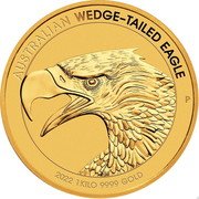 Australia 3000 Dollars Eagle 2022 P P AUSTRALIAN WEDGE-TAILED EAGLE 2022 1 KILO 9999 GOLD coin reverse Australia 3000 Dollars Eagle 2022 P P AUSTRALIAN WEDGE-TAILED EAGLE 2022 1 KILO 9999 GOLD coin reverse