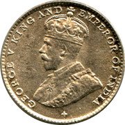 Malaysia Five Cents George V Straits Settlements 1919 KM# 31 GEORGE V KING AND EMPEROR OF INDIA coin obverse Malaysia Five Cents George V Straits Settlements 1919 KM# 31 GEORGE V KING AND EMPEROR OF INDIA coin obverse