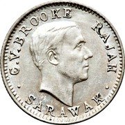 Malaysia 5 Cents Charles V. Brooke Sarawak 1920 H KM# 13 C.V.BROOKE RAJAH SARAWAK coin obverse Malaysia 5 Cents Charles V. Brooke Sarawak 1920 H KM# 13 C.V.BROOKE RAJAH SARAWAK coin obverse