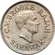 Malaysia 5 Cents Charles V. Brooke Sarawak 1927 H KM# 14 C.V.BROOKE RAJAH SARAWAK coin obverse Malaysia 5 Cents Charles V. Brooke Sarawak 1927 H KM# 14 C.V.BROOKE RAJAH SARAWAK coin obverse