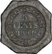 Canada 5 Cents (Victoria Reverse Trial) 5 CENTS 1894 coin obverse