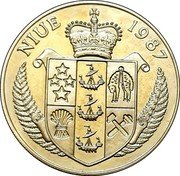 Niue 5 Dollars Boris Becker 1987 KM# 1 NIUE 1987 coin obverse Niue 5 Dollars Boris Becker 1987 KM# 1 NIUE 1987 coin obverse