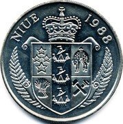 Niue 5 Dollars Summer Olympics in Seoul. Steffi Graf 1988 KM# 11 NIUE 1988 coin obverse Niue 5 Dollars Summer Olympics in Seoul. Steffi Graf 1988 KM# 11 NIUE 1988 coin obverse