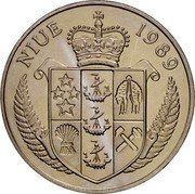 Niue 5 Dollars Davis Cup 1989 KM# 24 NIUE 1989 coin obverse Niue 5 Dollars Davis Cup 1989 KM# 24 NIUE 1989 coin obverse